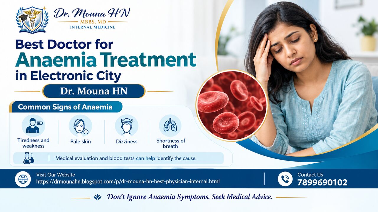 Bangalore, Health, Best Doctor For Anaemia Treatment In Electronic City &ndash; Dr. Mouna HN