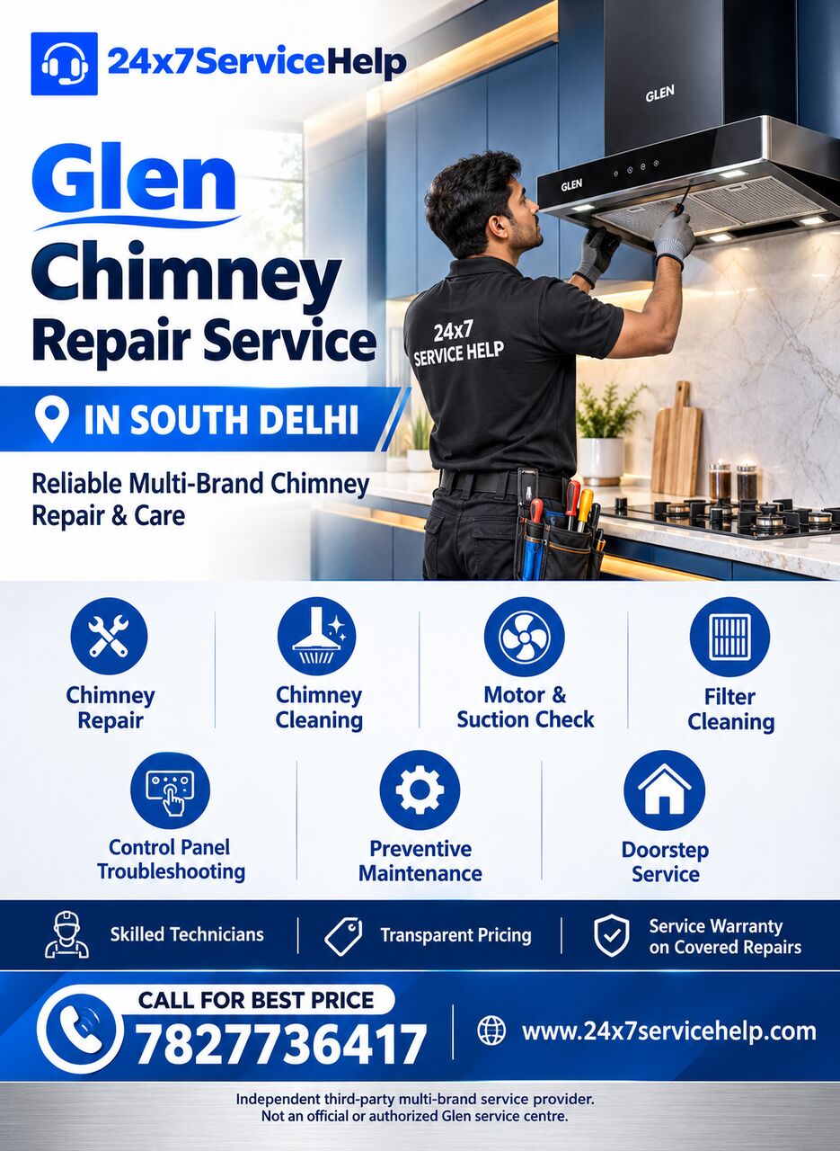 New Delhi, Appliance Repair, Professional Kitchen Chimney Care With Glen Chimney Repair Service In South Delhi