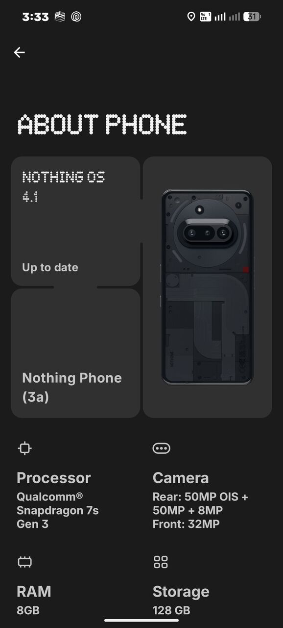 Jeddah, Electronics, SAR 800,  Nothing 3a , 128gb 8gb Ram