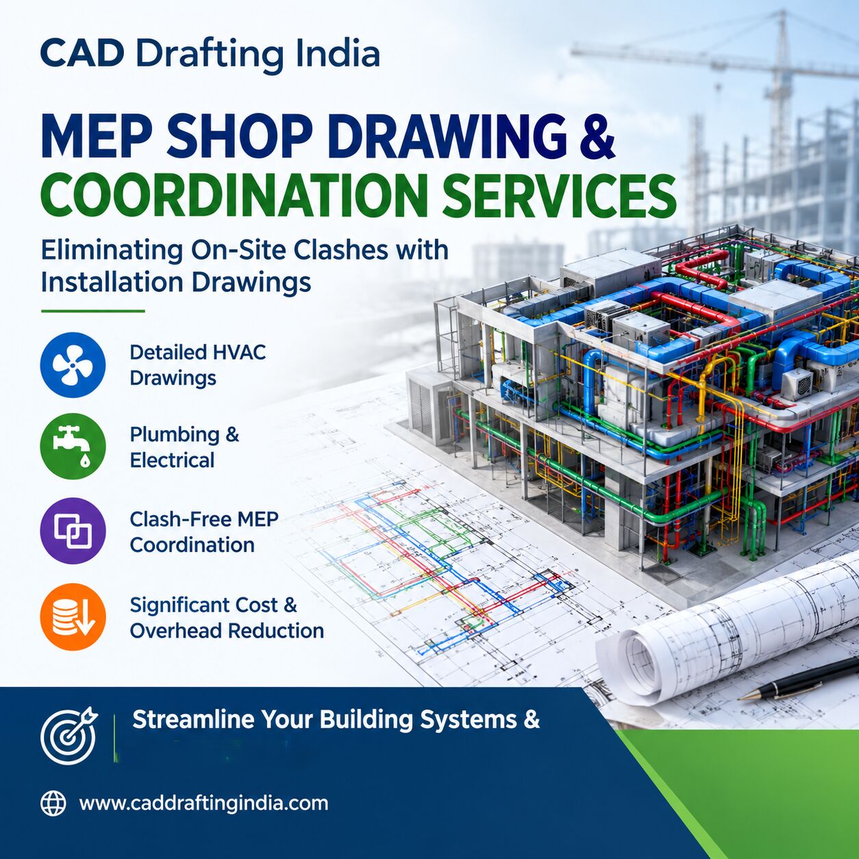 Chicago, Construction, MEP Shop Drawing And Coordination Services