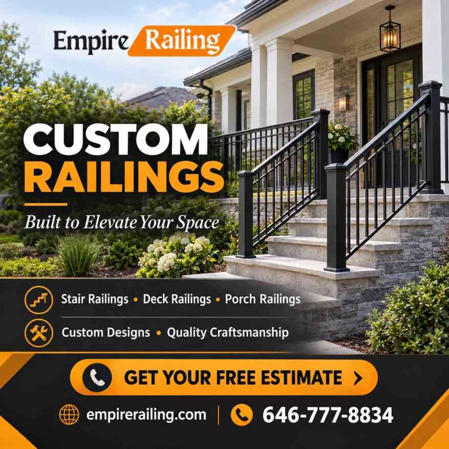 New York, Business, Custom Railings For Stairs, Decks & Porches | Empire Railing
