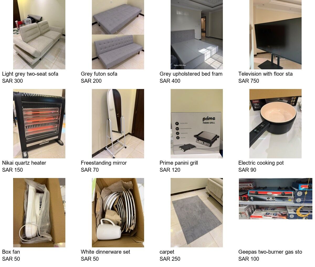 Khobar, Household Items, SAR 30,  Household Sale - Furniture, Appliances, Tools & Fitness - Prices From SAR 30