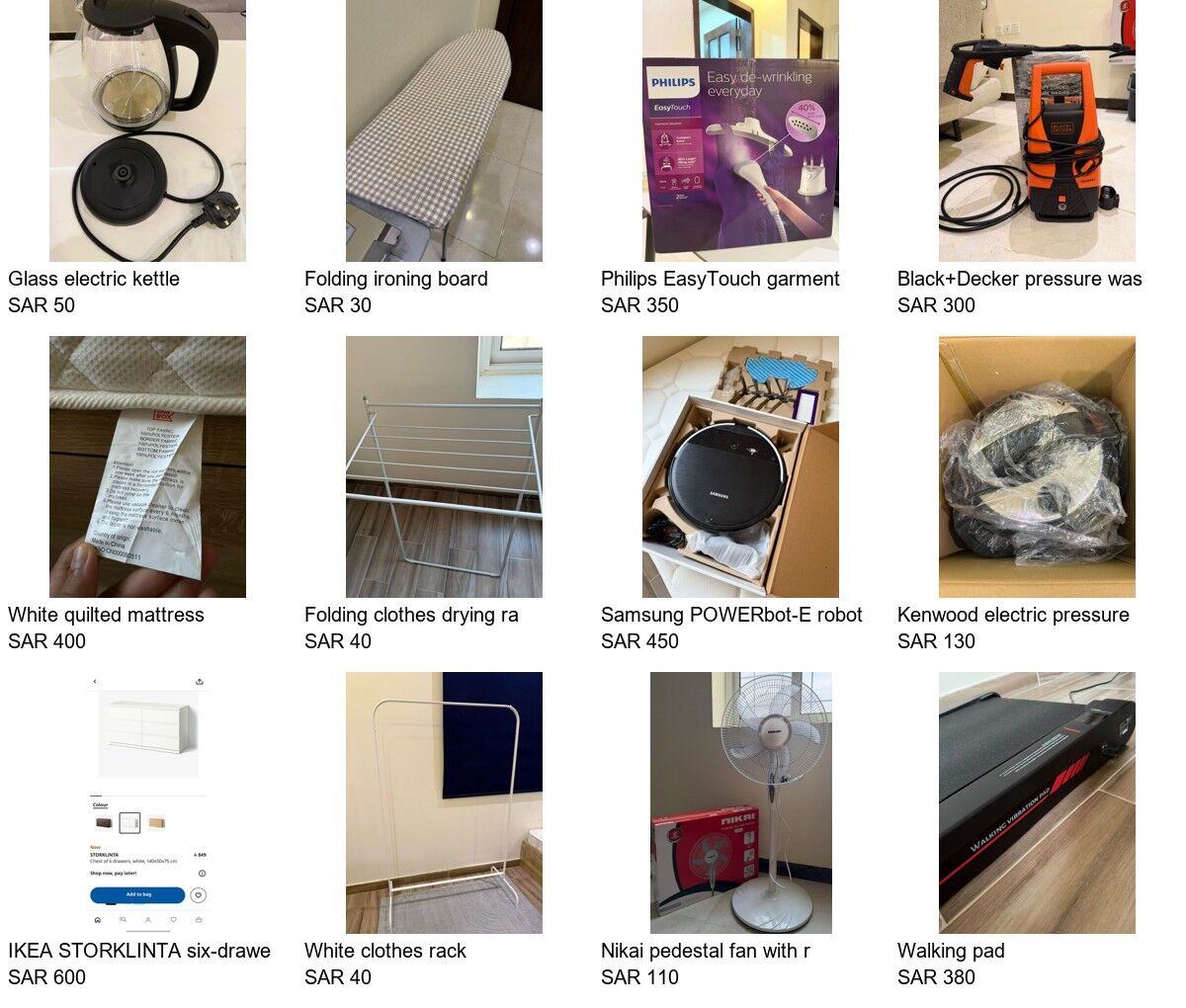 Khobar, Household Items, SAR 30,  Household Sale - Furniture, Appliances, Tools & Fitness - Prices From SAR 30