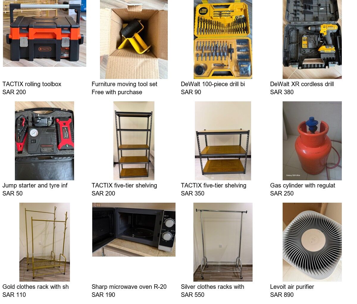 Khobar, Household Items, SAR 30,  Household Sale - Furniture, Appliances, Tools & Fitness - Prices From SAR 30