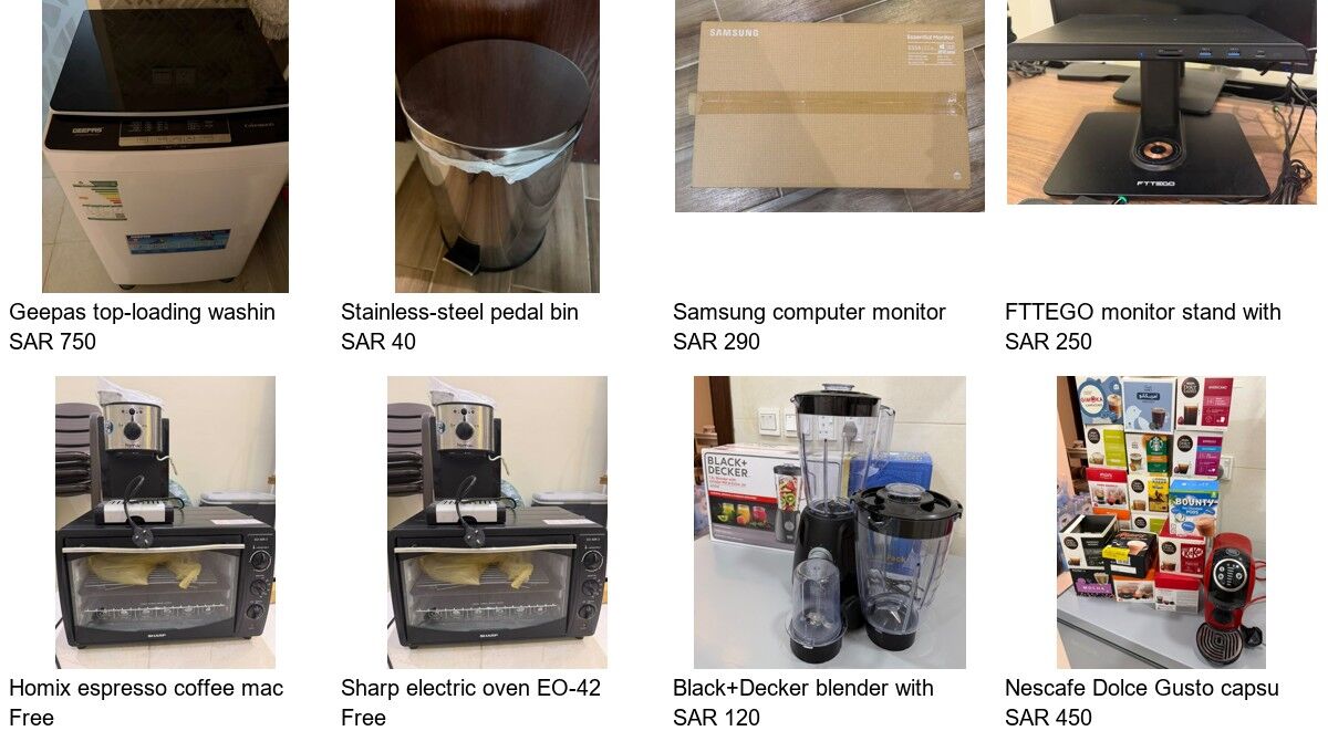 Khobar, Household Items, SAR 30,  Household Sale - Furniture, Appliances, Tools & Fitness - Prices From SAR 30