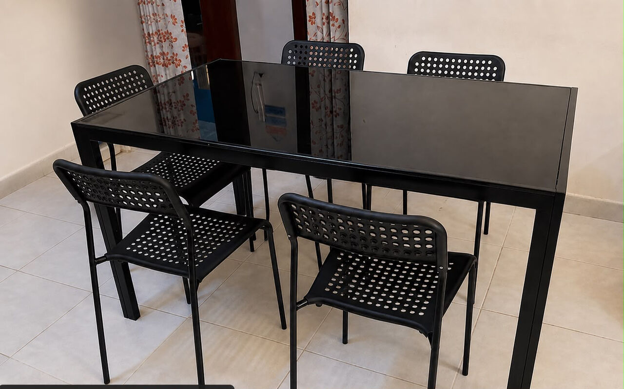 Khobar, Household Items, SAR 250,  Dining Table Glass Model With Chairs For Sale