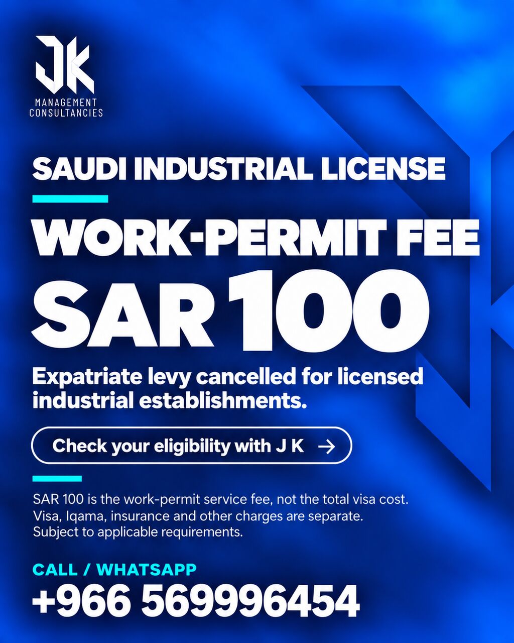 Riyadh, Business, Saudi Industrial License &ndash; Work Permit Fee SAR 100