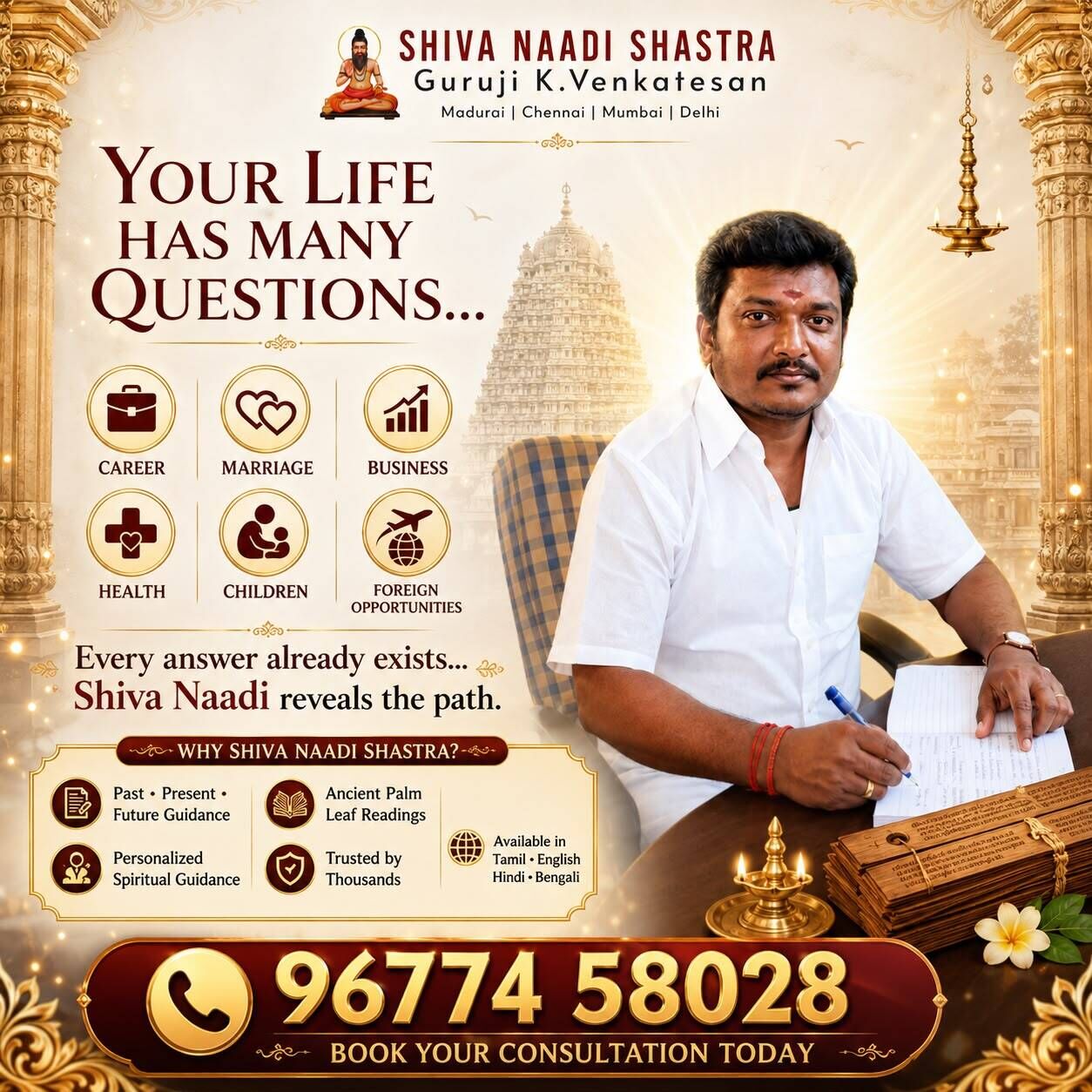 Madurai, Creative, Marriage And Relationship Guidance Through Naadi Astrology