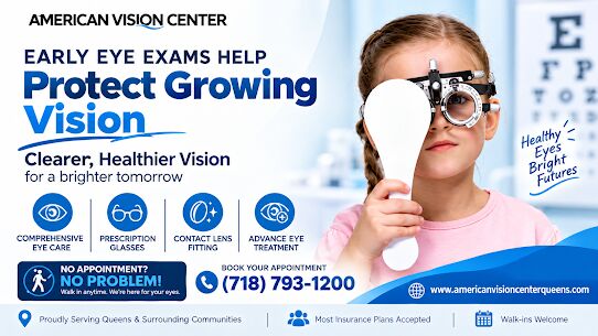 New York, Health, Complete Pediatric Eye Exam Near Forest Hills By American Vision Center