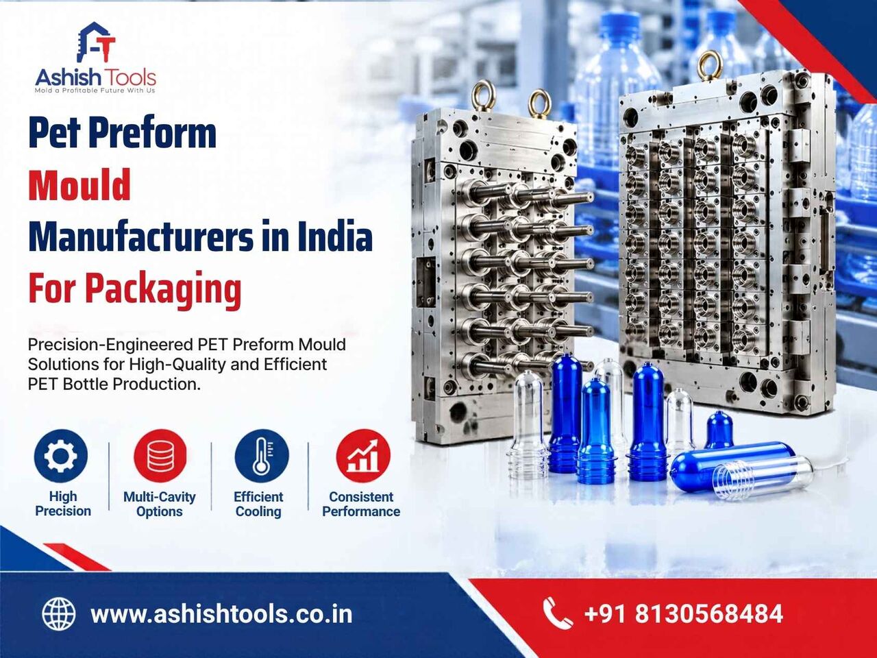 Noida, Heavy Equipment, PET Preform Mould Manufacturers In India For Packaging