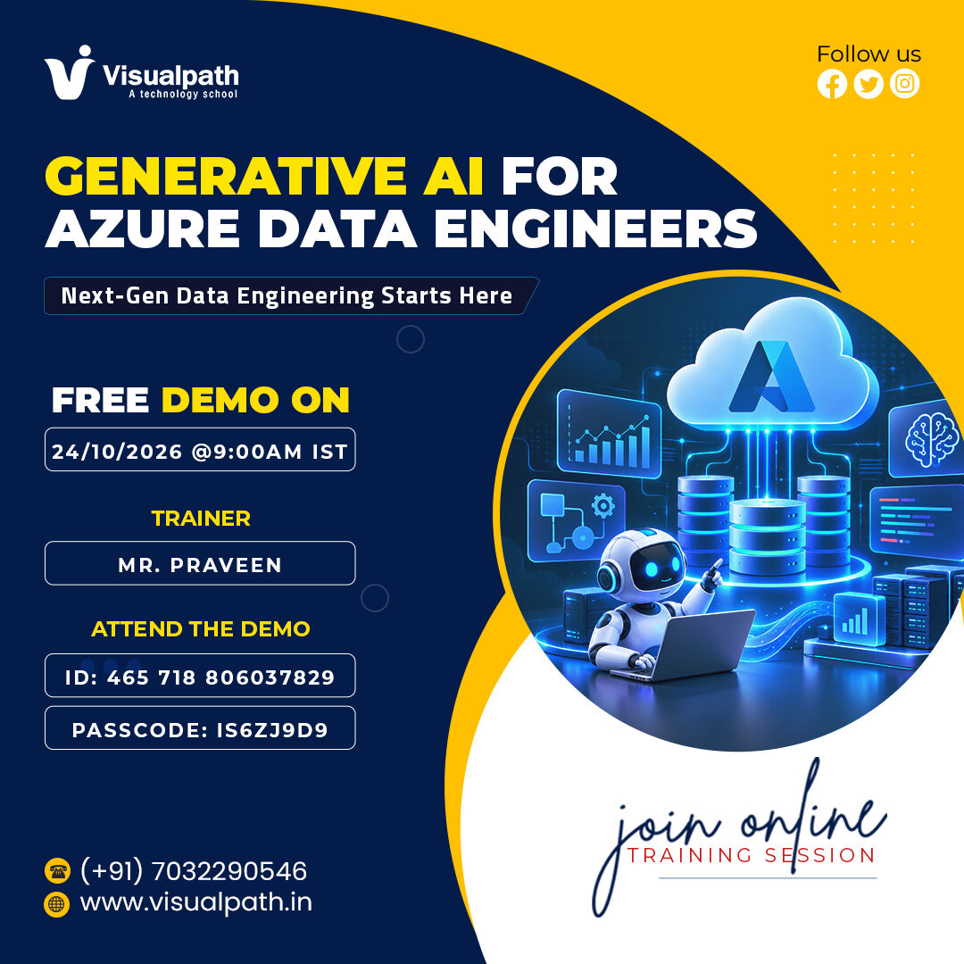 Hyderabad, Lessons Offered, Generative AI Training For Data Engineers | Free Live Demo
