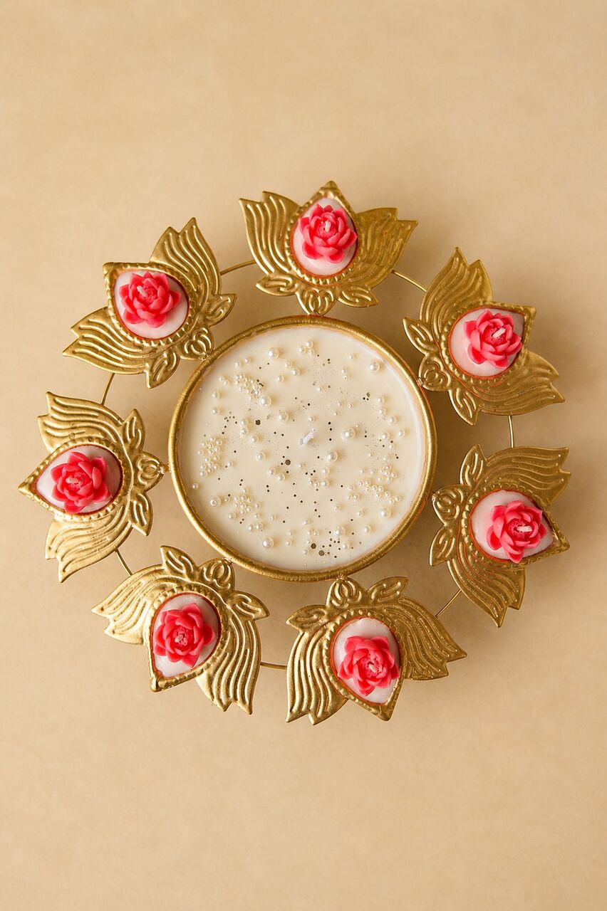 New Delhi, Household Items, INR 599,  Big Lotus Urli Candle