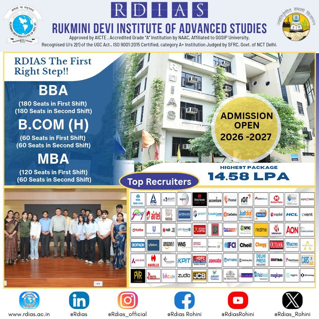 New Delhi, Education, A Smart Choice Among The Top MBA Colleges In Delhi NCR - RDIAS