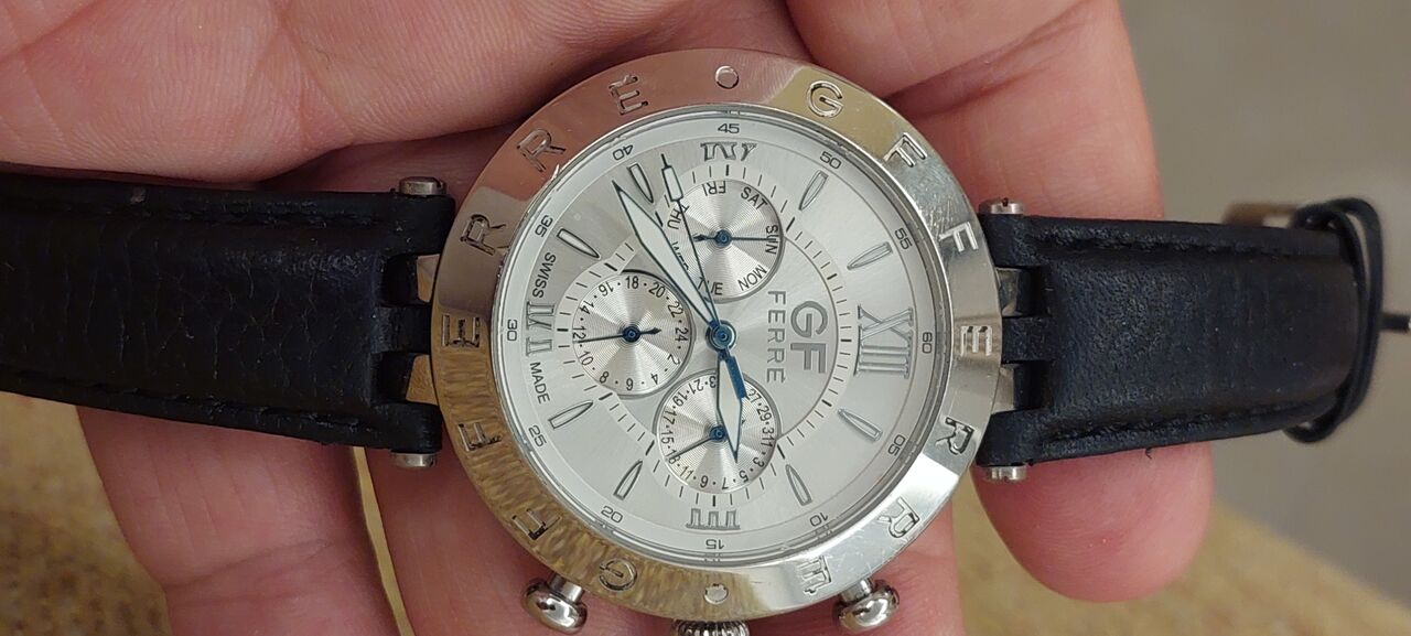 Riyadh, Watches, SAR 840,  GF Chronograph Watch Big Dial 42mm For Men Original Swiss Made