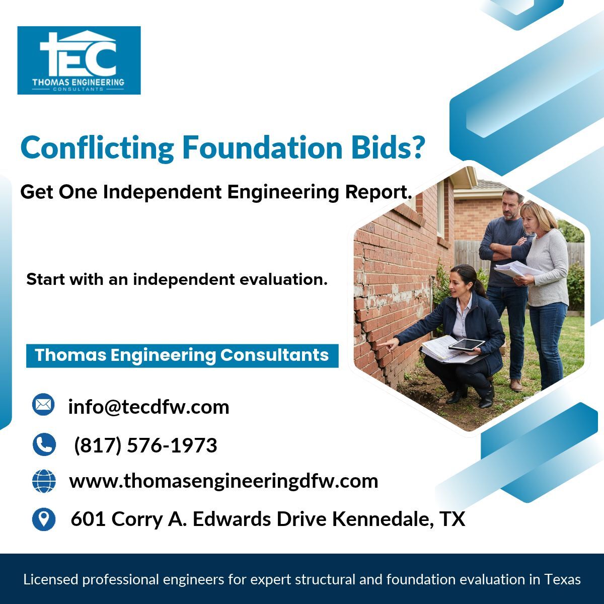 New York, Construction, Conflicting Foundation Bids? Get One Independent Engineering Report.