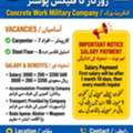 Required "Steel Fixer" And "Carpenter"