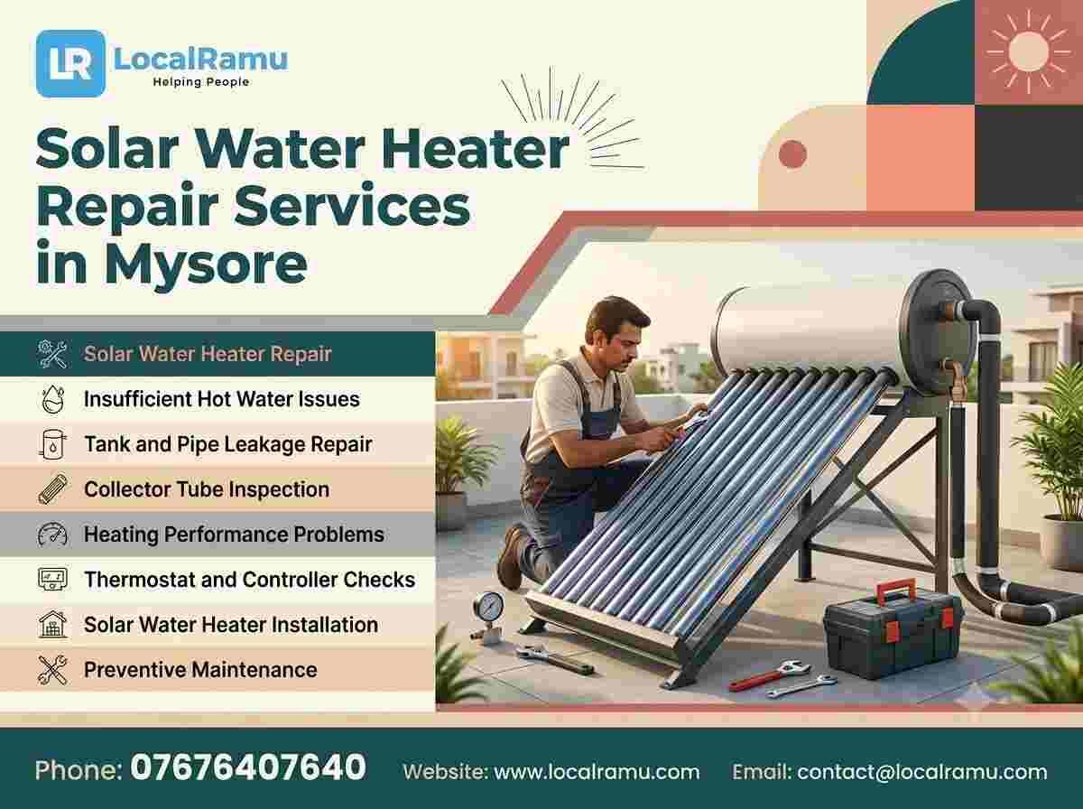 Bangalore, Appliance Repair, Professional Solar Water Heater Services In Mysore By LocalRamu