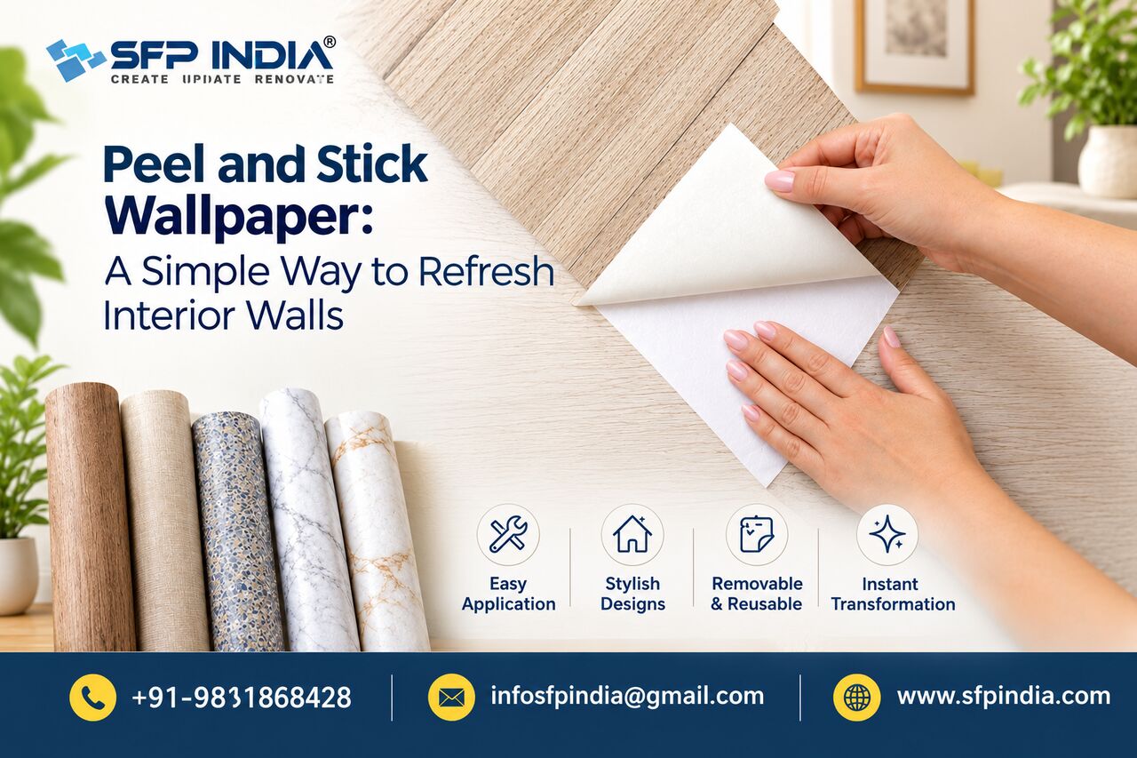 New Delhi, Interior Design, Wallpaper For Decorative Interiors &ndash; Peel & Stick Wallpaper From SFP India