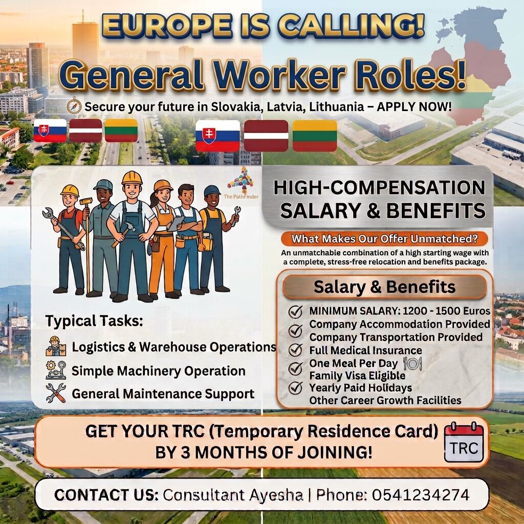 Al Malaz, Career Counseling, General Workers Apply In Europe