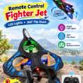 INR 1490, Remote Control Fighter Jet With LED Lights, 360° Flip Stunt