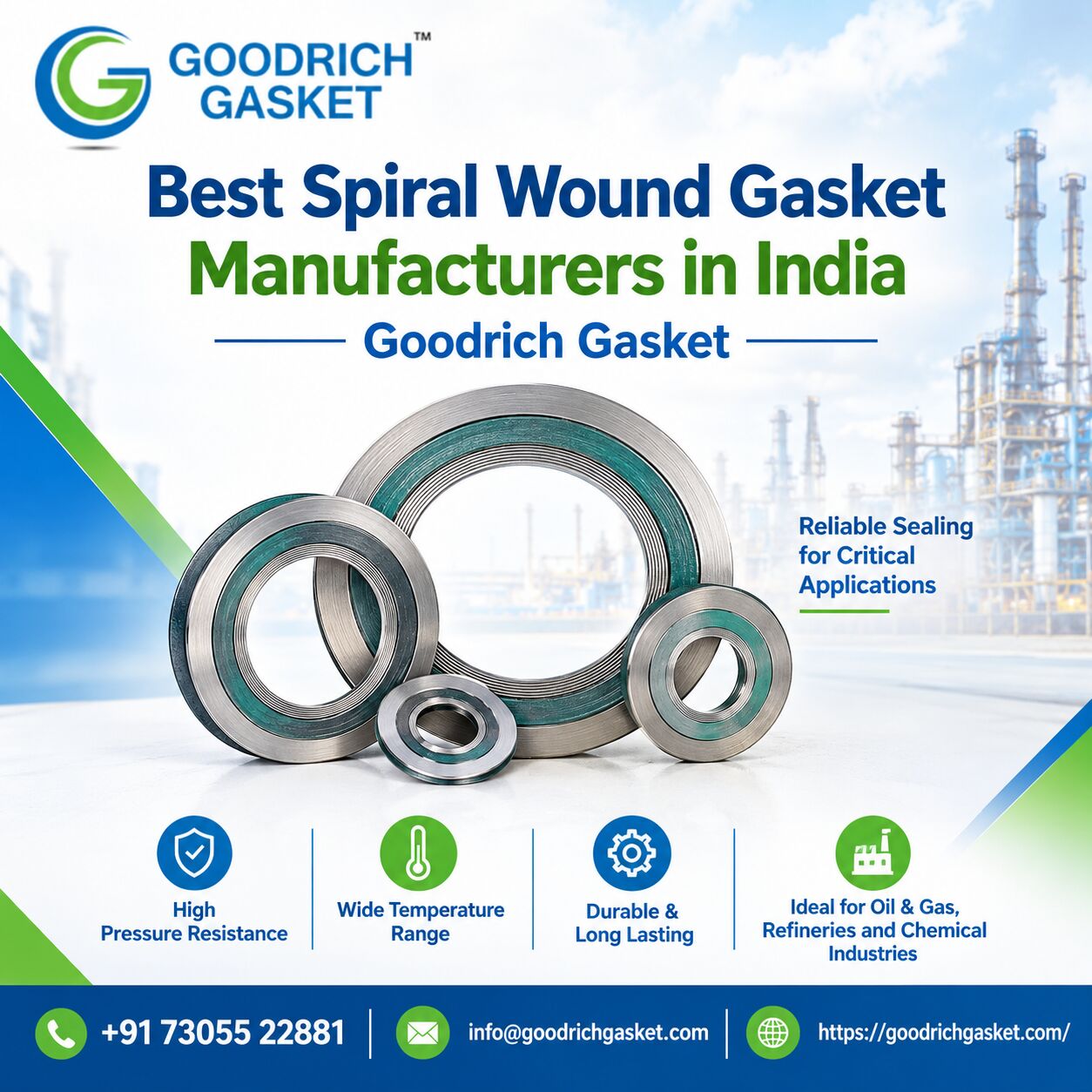 Chennai, Machinery, Best Spiral Wound Gasket Manufacturers In India  | Goodrich Gasket