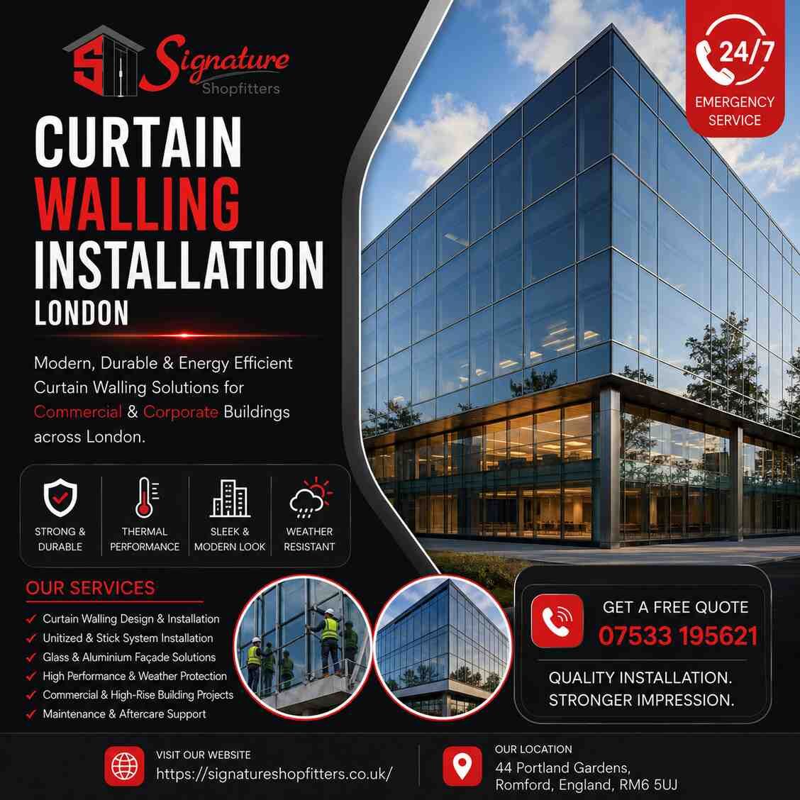 London, Business, Curtain Walling Installation London
