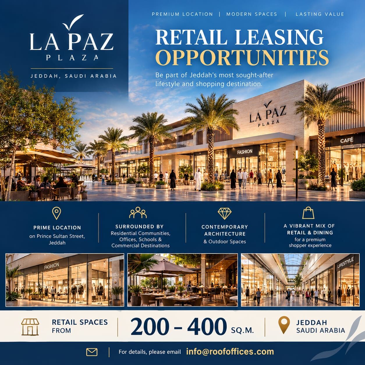 Jeddah, Shops, LA PAZ PLAZA:Premium Retail Leasing Opportunities On Prince Sultan Street