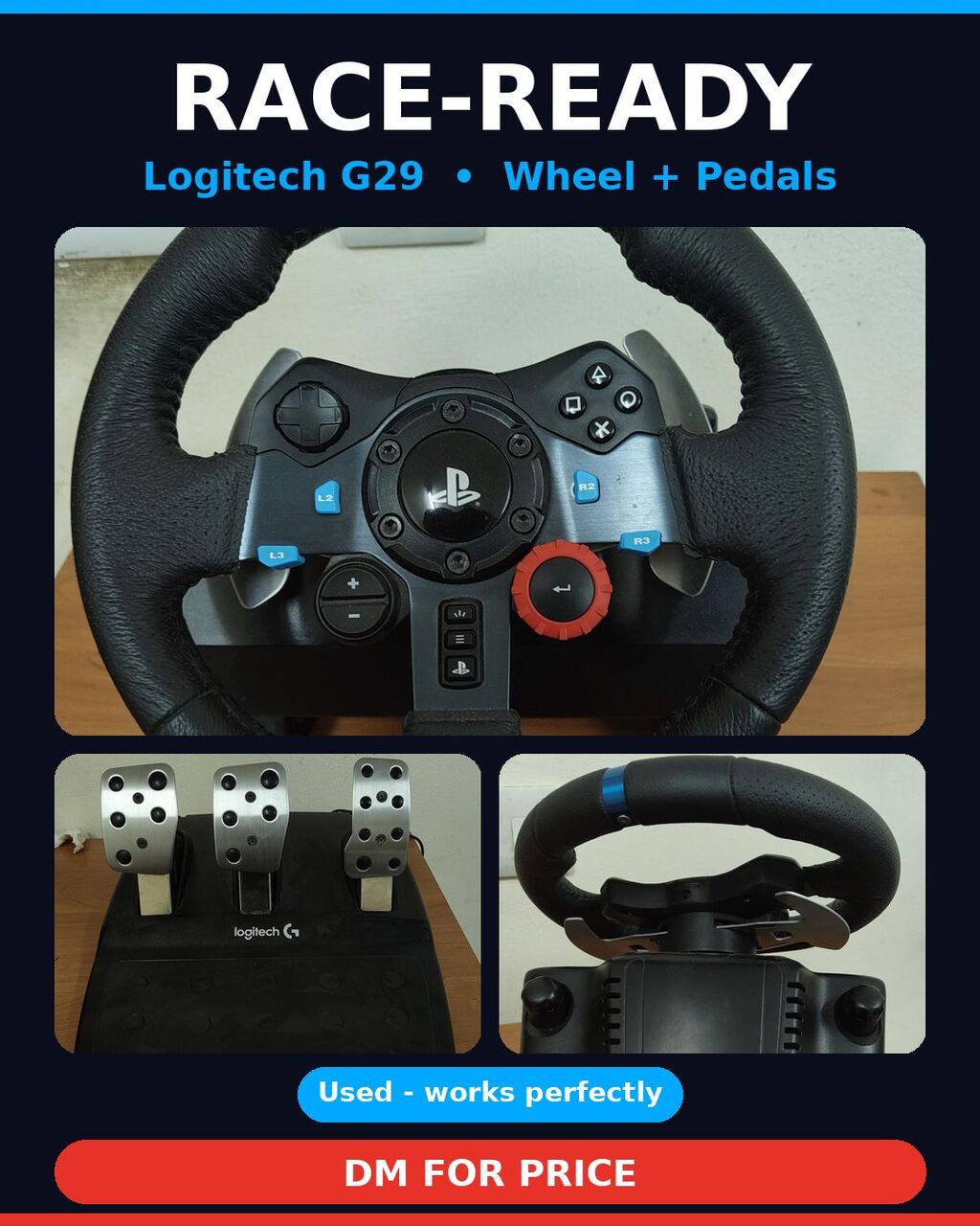 Khobar, Video Games, SAR 750,  Logitech G29 Playstation  Accessory
