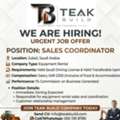URGENT JOB OPENING  ​Position: Sales Coordinator (Equipment Rental Division)