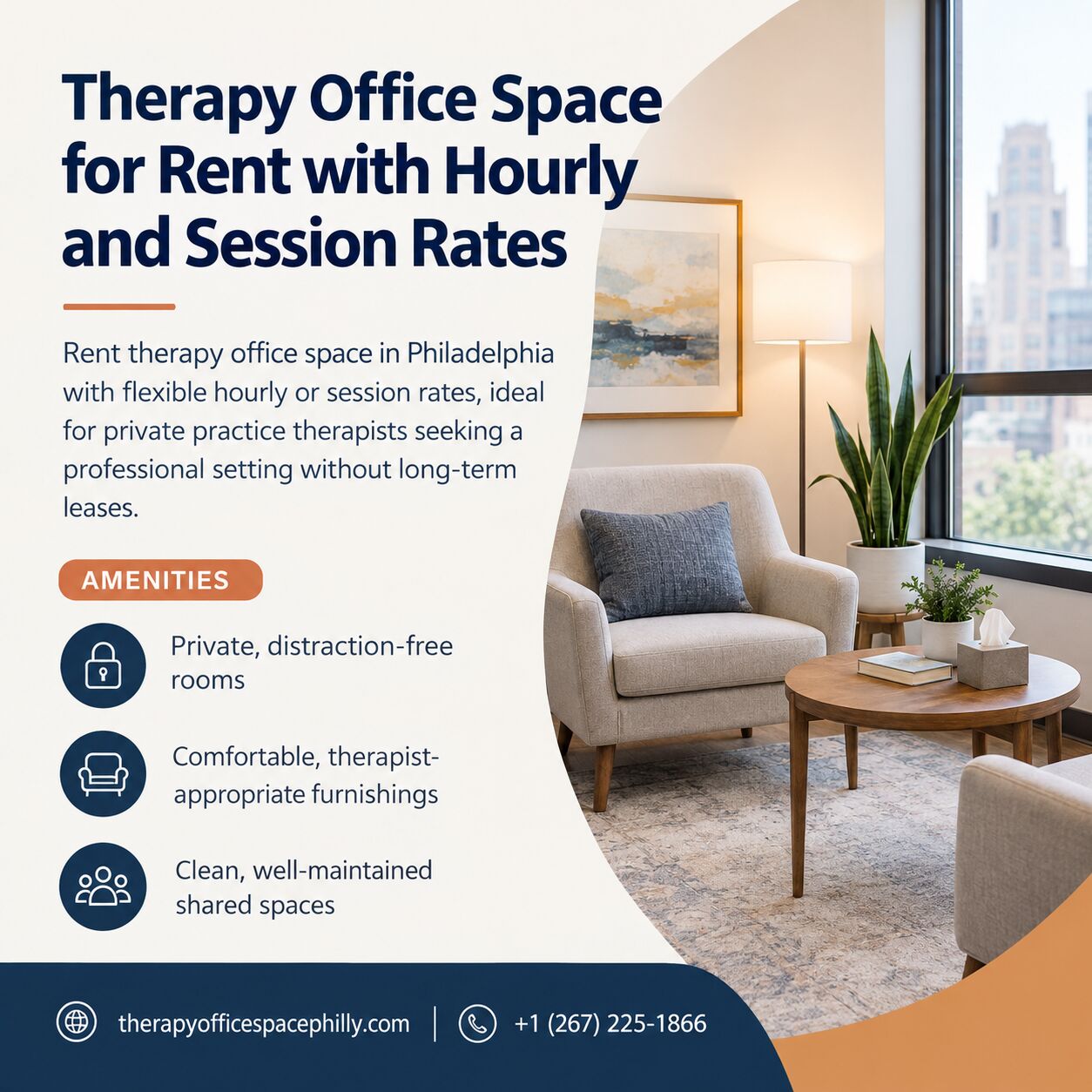 New York, Business, Convenient Therapy Office Space For Rent With Session Packages