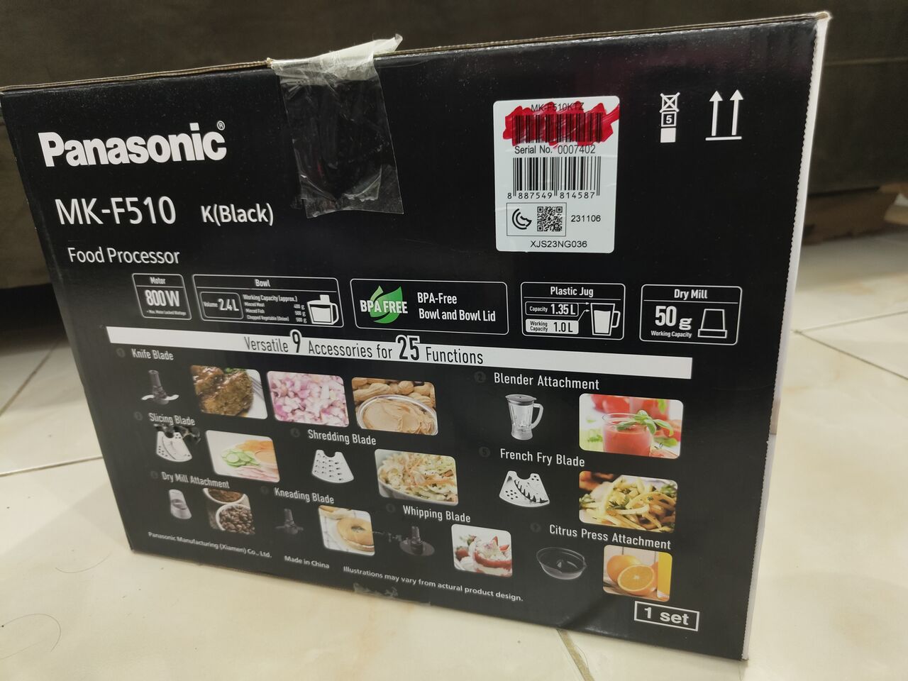 Khobar, Appliances, SAR 280,  Panasonic Food Processor - MK-F510
