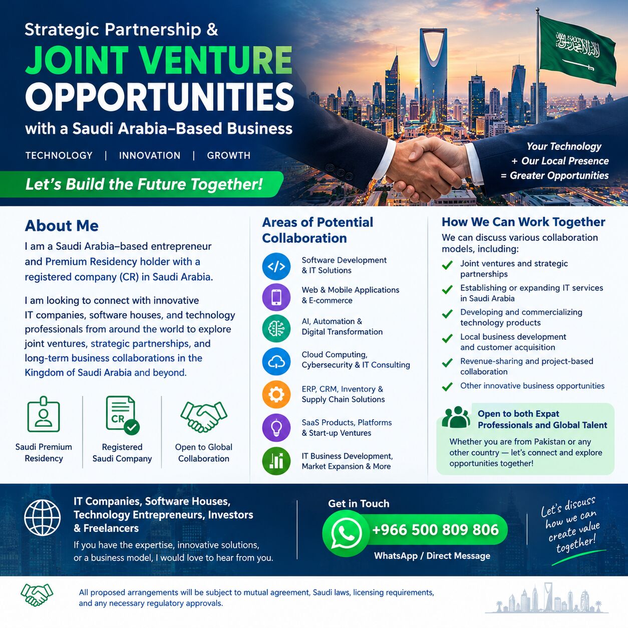 Jeddah, Business Partners, 🇸🇦 GLOBAL IT PARTNERSHIP & JOINT VENTURE OPPORTUNITY IN SAUDI ARABIA