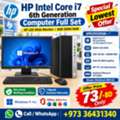 AFN 73,  Best Offer HP Intel Core I7 6th Generation Computer Full Set HP LED Wide Monitor 8GB RAM