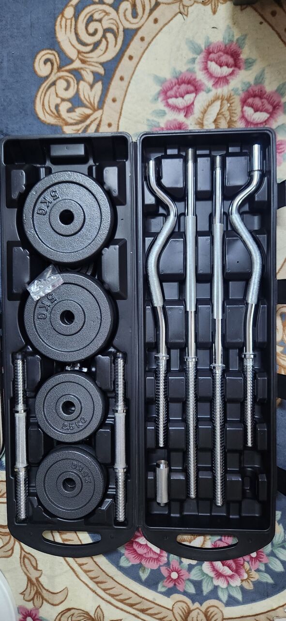 Al Adama, Sporting Goods, SAR 550,  55kg Barbell And Dumbell Set