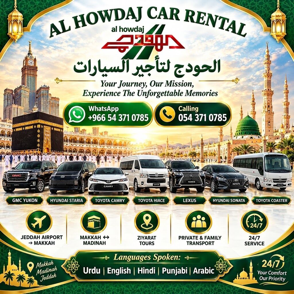 Makkah, Passenger Transport, Premium Family Taxi & Luxury Car Rental - Jeddah Airport, Makkah, Madina & Beyond Saudi Ar