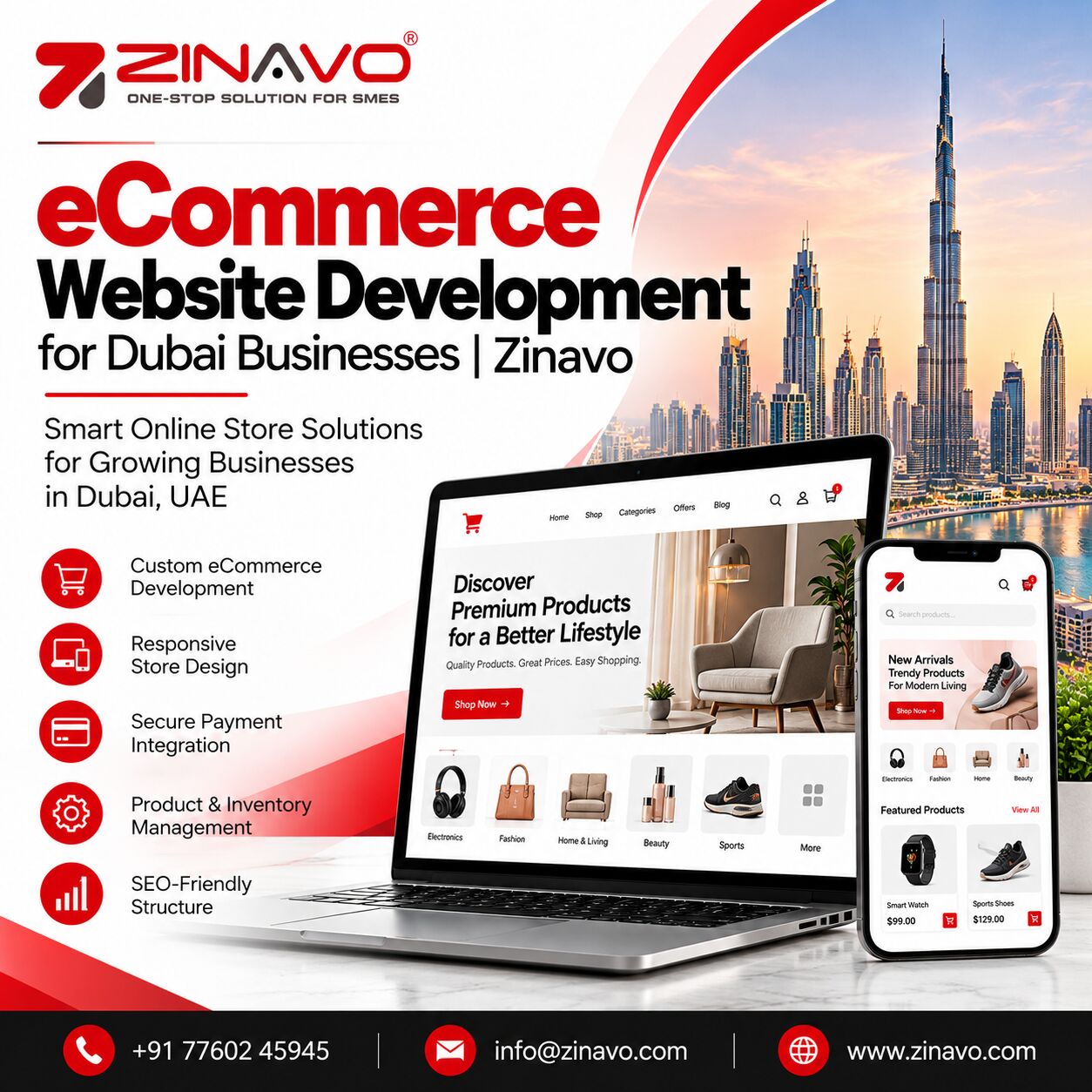 Dubai, Software Development, ECommerce Website Development For Dubai Businesses | Zinavo