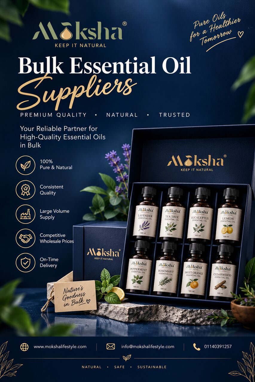 Mumbai, Wholesale Products, 100% Natural Essential Oil Supplier In Bulk | Moksha Lifestyle