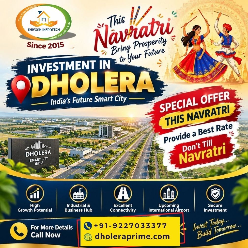 Ahmedabad, Residential Plots, 900 Sq. Meter,  Dholera Smart City Navratri Offer