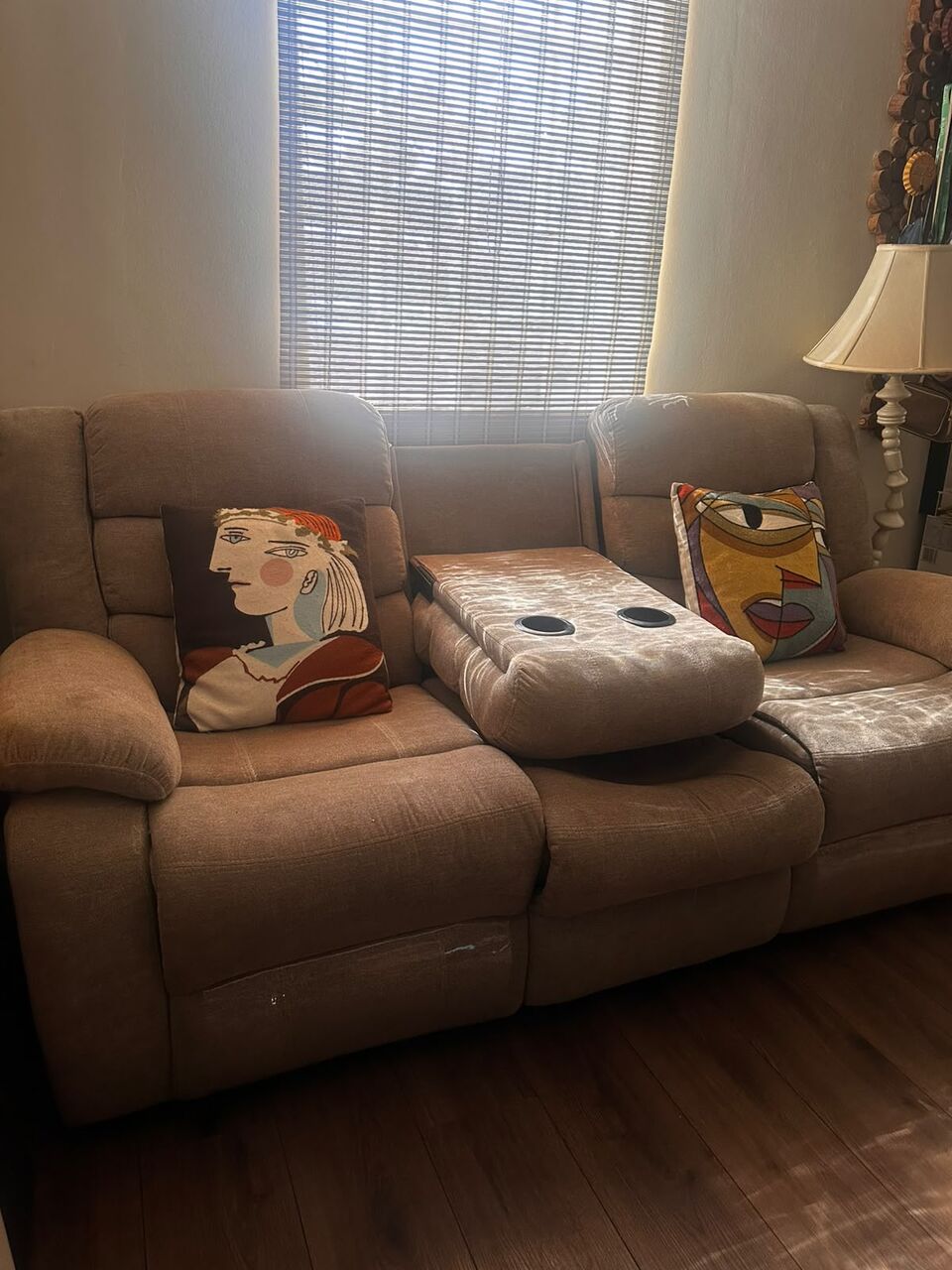 Riyadh, Furniture, SAR 950,  Kayden 3-Seater Fabric Recliner