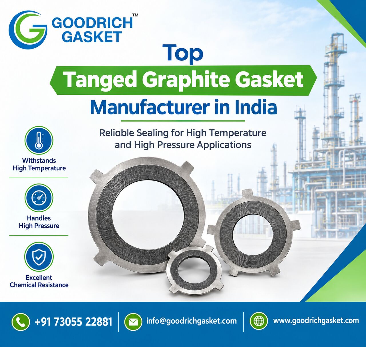 Chennai, Machinery, Top Tanged Graphite Gasket Manufacturer In India | Goodrich Gasket