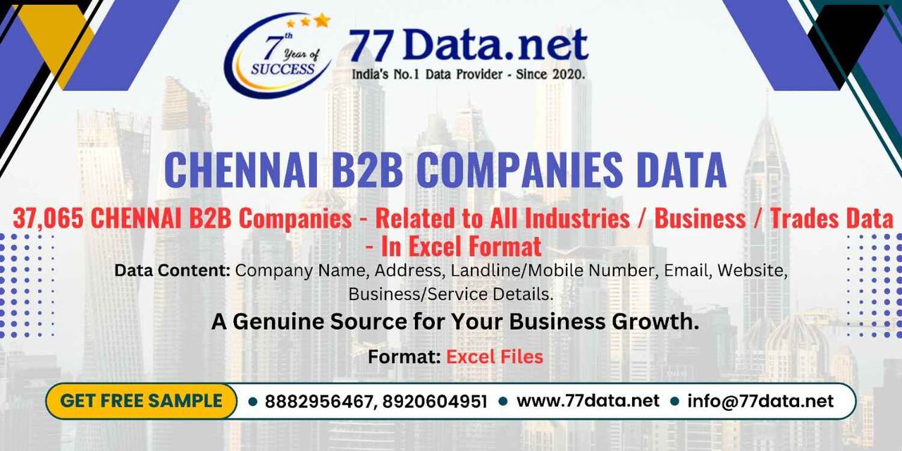 Chennai, Business, Premium List Of 37000+ Companies In Chennai With Free Sample