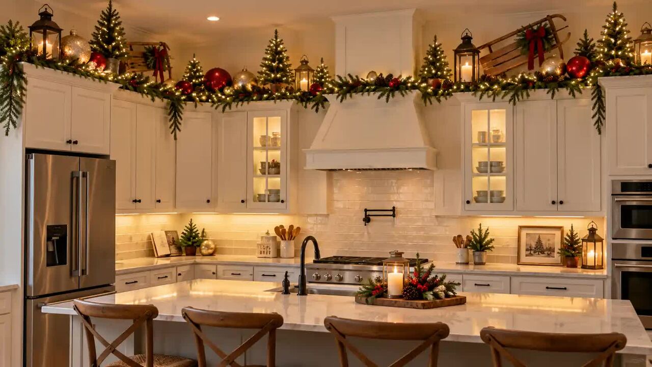New York, Business, Kitchen Cabinets For Christmas &ndash; Beautiful Seasonal Decorations
