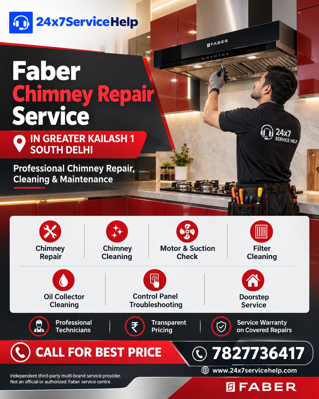 New Delhi, Appliance Repair, Reliable Ventilation Solutions With Faber Chimney Repair Service In Greater Kailash 1 Sout