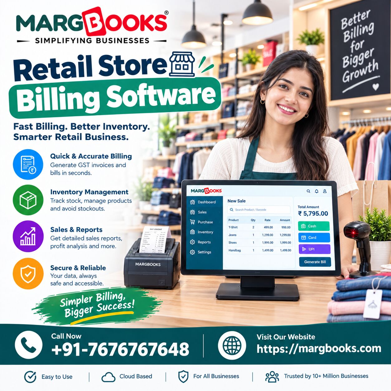 Noida, Software Development, Retail Store Billing Software For Easy Invoicing | MargBooks