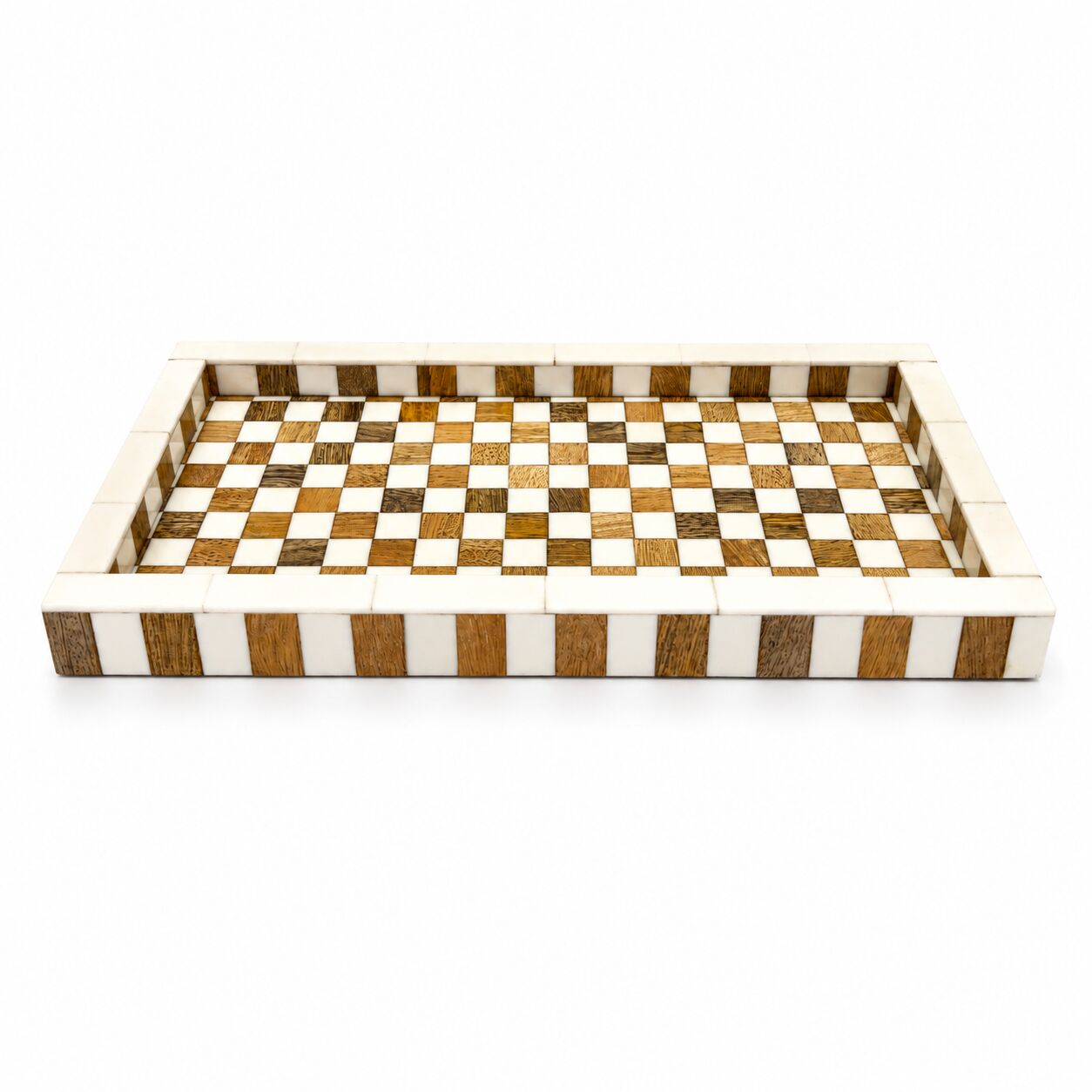New Delhi, Household Items, INR 999,  Handcrafted Mosaic Wooden Serving Tray With Ivory Inlay For Homes
