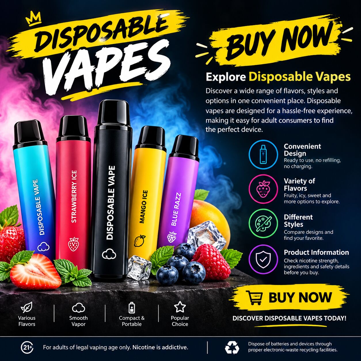 New York, Electronics, USD 14,  Buy Now &ndash; Explore Disposable Vapes