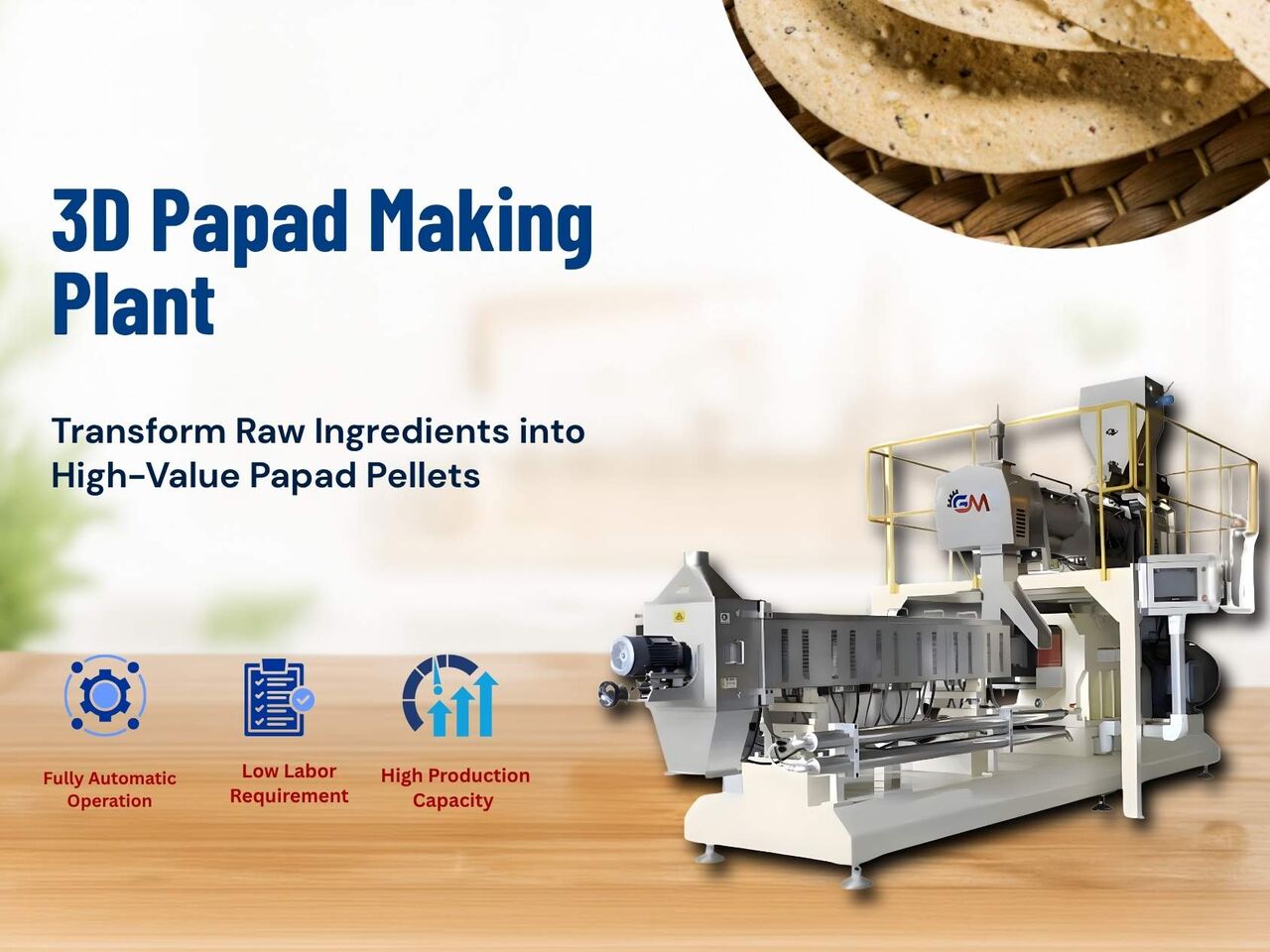 Noida, Industrial Machinery, 3D Papad Making Machine: Complete Guide For Food Manufacturers