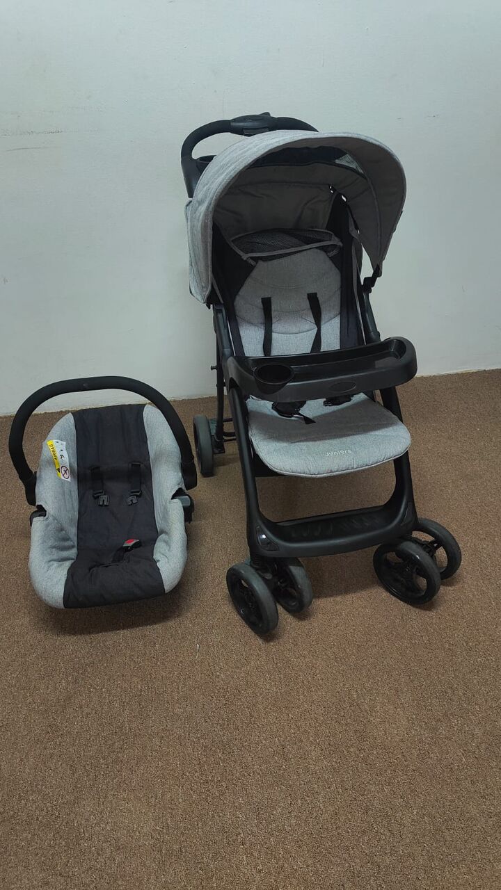 Riyadh, Baby & Kid Stuff, SAR 350,  Babyshop Juniors Maxim Stroller & Infant Car Seat Combo &ndash; Dusty Gray