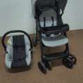 SAR 350,  Babyshop Juniors Maxim Stroller & Infant Car Seat Combo &ndash; Dusty Gray