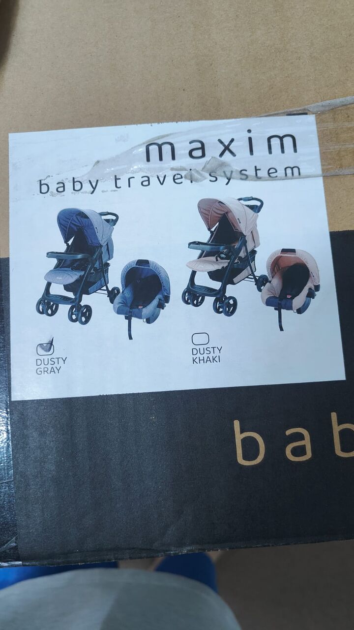 Riyadh, Baby & Kid Stuff, SAR 350,  Babyshop Juniors Maxim Stroller & Infant Car Seat Combo &ndash; Dusty Gray